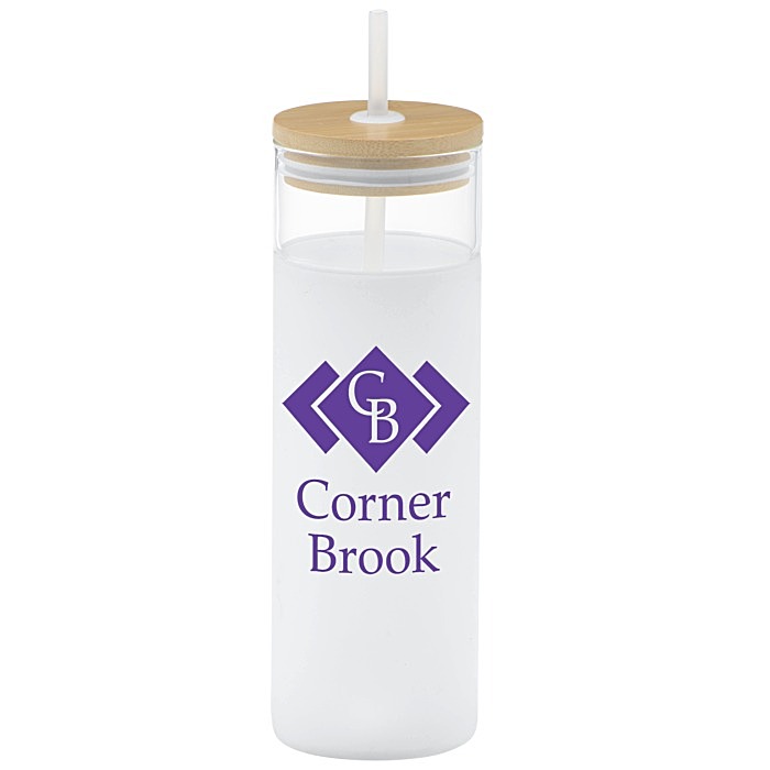 Custom Totem Glass Tumbler with Straw - 25 oz.