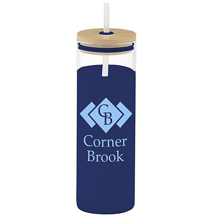 Custom Totem Glass Tumbler with Straw - 25 oz.