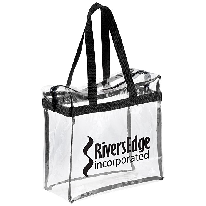 Custom Clear Zippered Box Tote