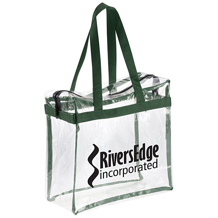 Custom Clear Zippered Box Tote
