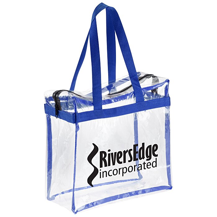 Custom Clear Zippered Box Tote