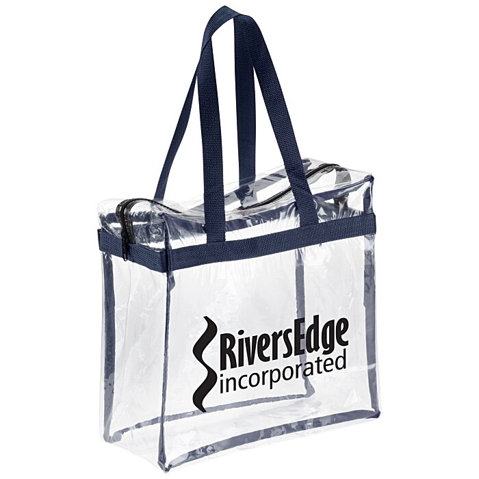 Custom Clear Zippered Box Tote