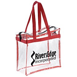 Custom Clear Zippered Box Tote