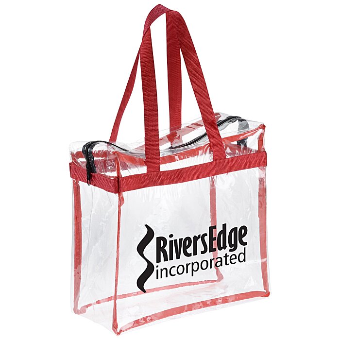 Custom Clear Zippered Box Tote