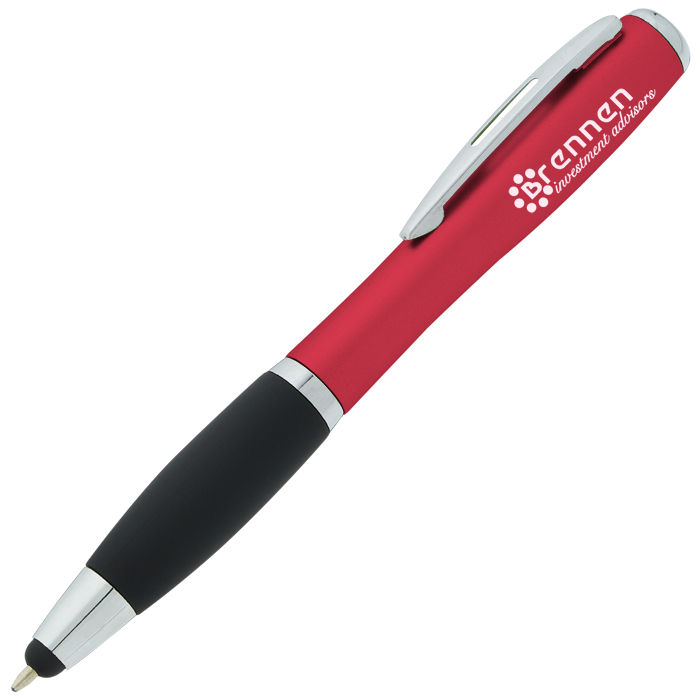 Custom Curvy Stylus Pen with Flashlight