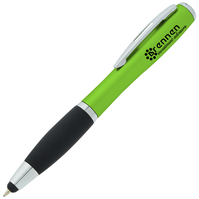 Custom Curvy Stylus Pen with Flashlight