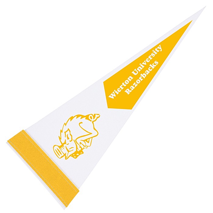 Custom Pennant 5 inches x 12 inches - White