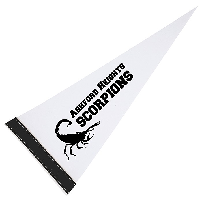 Custom Pennant 8 inches x 18 inches - White