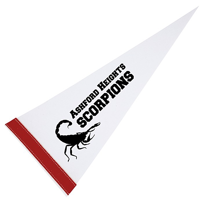 Custom Pennant 8 inches x 18 inches - White