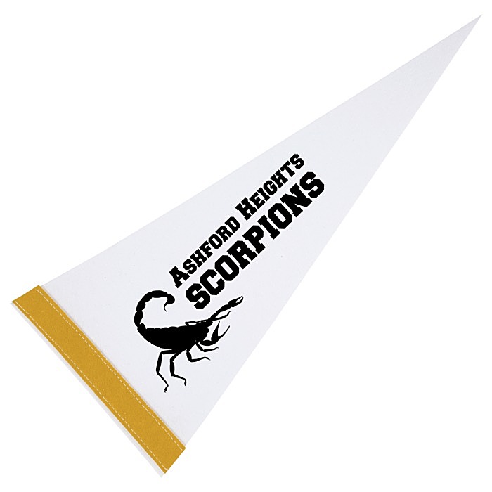 Custom Pennant 8 inches x 18 inches - White