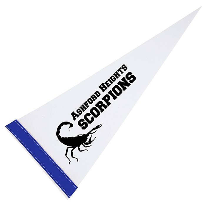Custom Pennant 8 inches x 18 inches - White