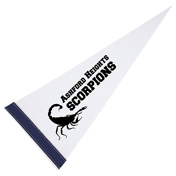 Custom Pennant 8 inches x 18 inches - White