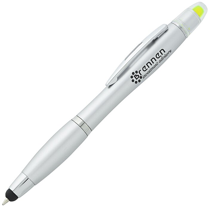 Custom Curvy Stylus Twist Pen/Gel Highlighter