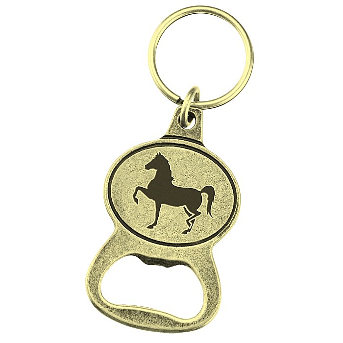 Custom Econo Bottle Opener Keychain - Oval