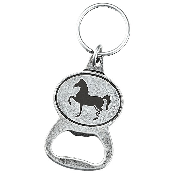 Custom Econo Bottle Opener Keychain - Oval