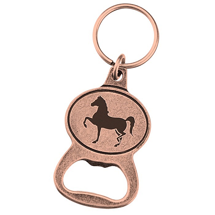Custom Econo Bottle Opener Keychain - Oval