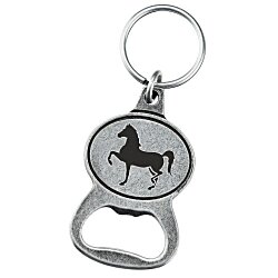 Custom Econo Bottle Opener Keychain - Oval