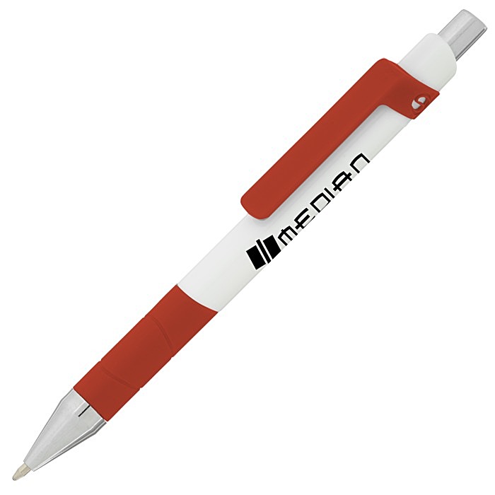Custom Souvenir Rize Grip Pen - White