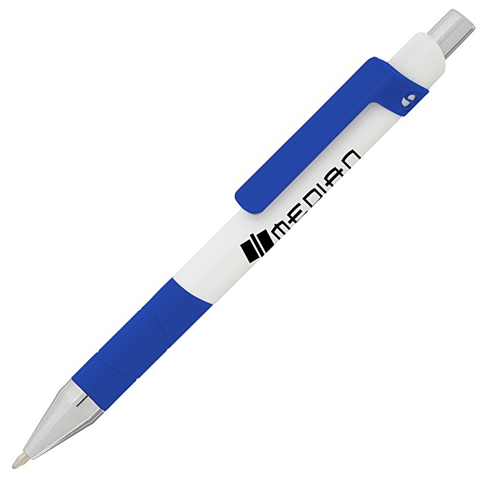 Custom Souvenir Rize Grip Pen - White