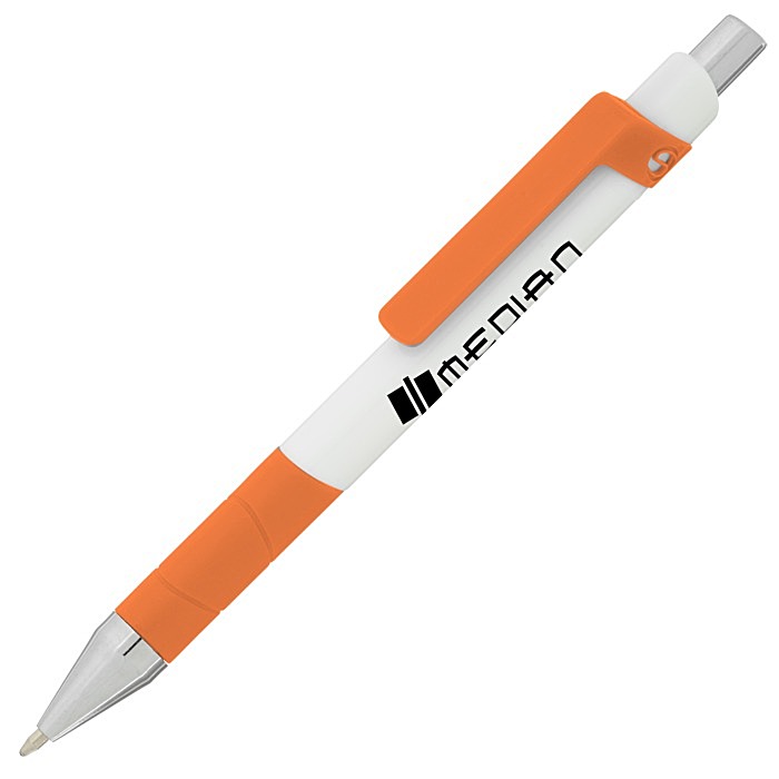 Custom Souvenir Rize Grip Pen - White