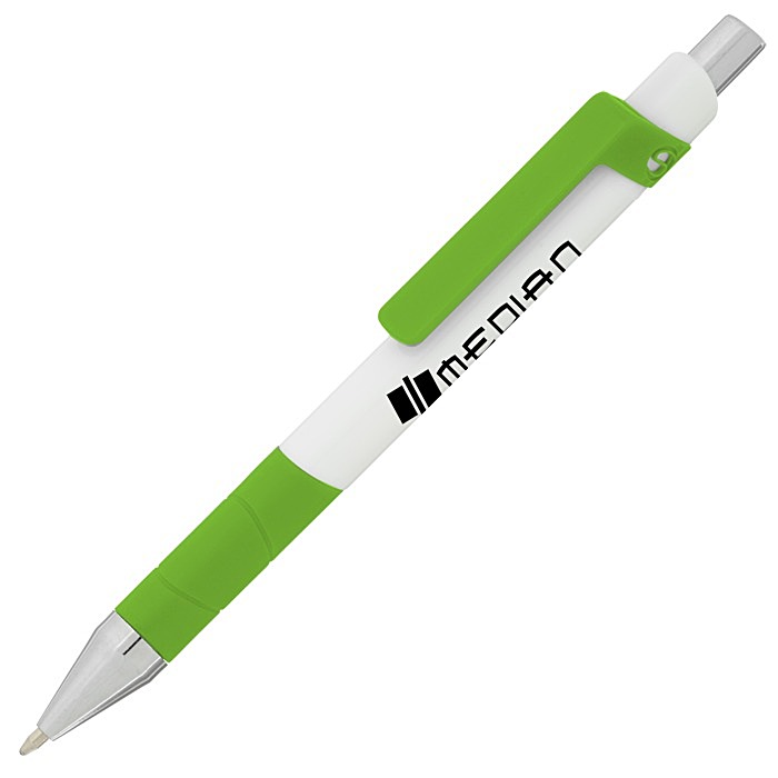 Custom Souvenir Rize Grip Pen - White