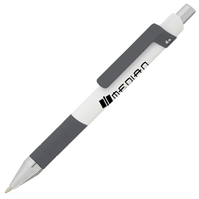 Custom Souvenir Rize Grip Pen - White