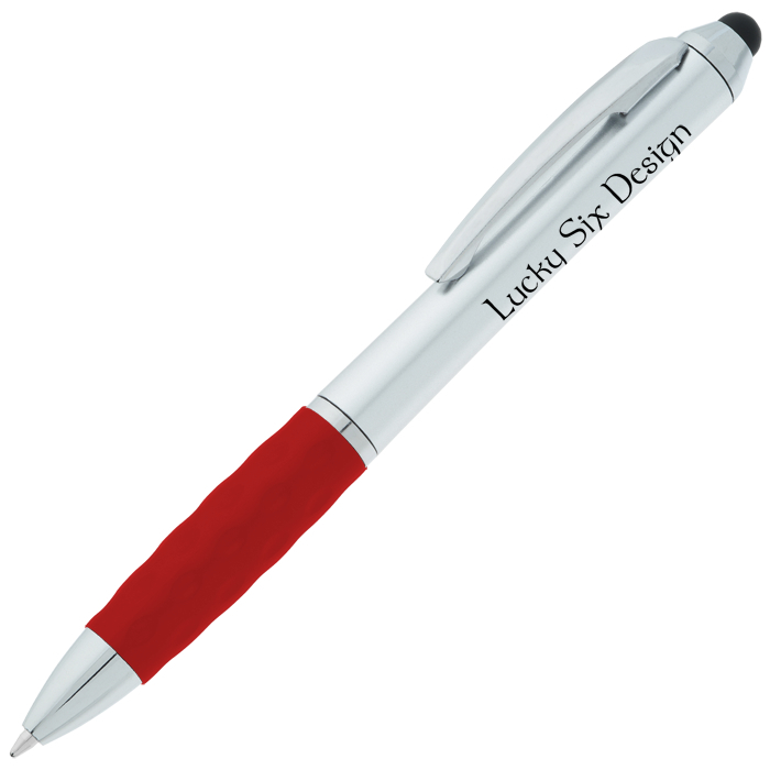 Custom Tev Stylus Twist Pen - Silver