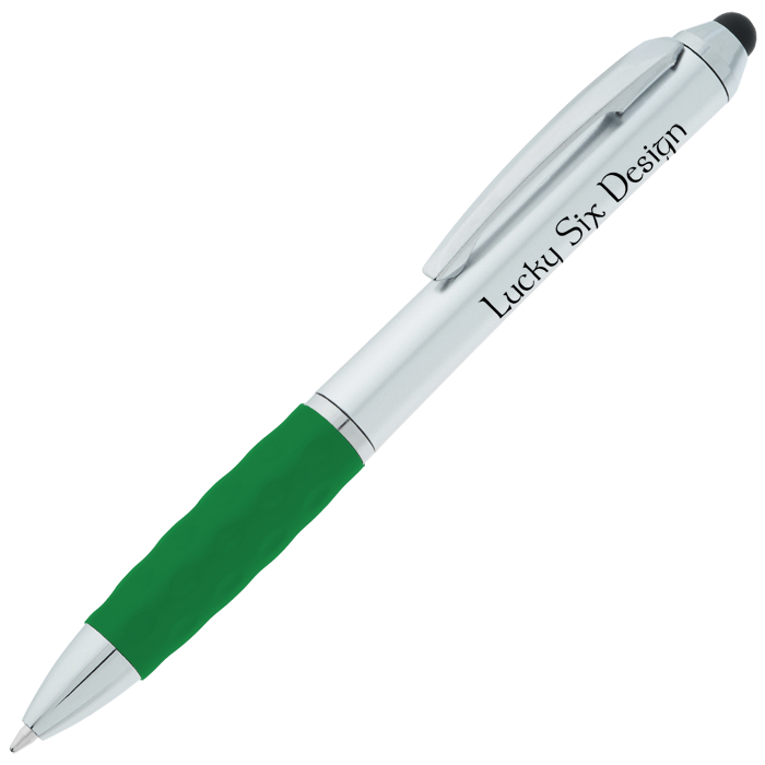 Custom Tev Stylus Twist Pen - Silver