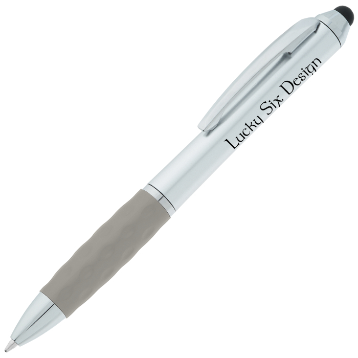 Custom Tev Stylus Twist Pen - Silver