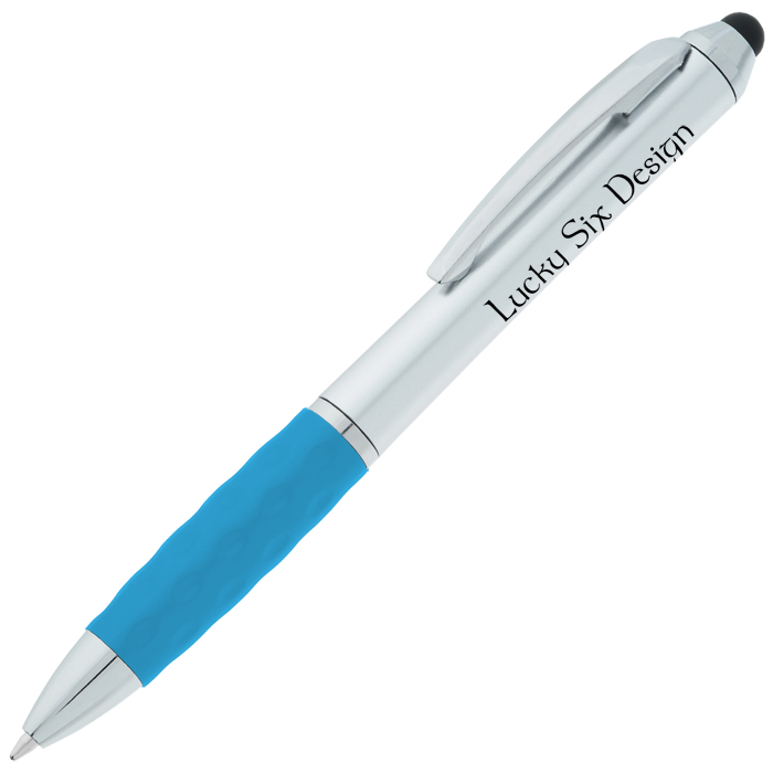 Custom Tev Stylus Twist Pen - Silver