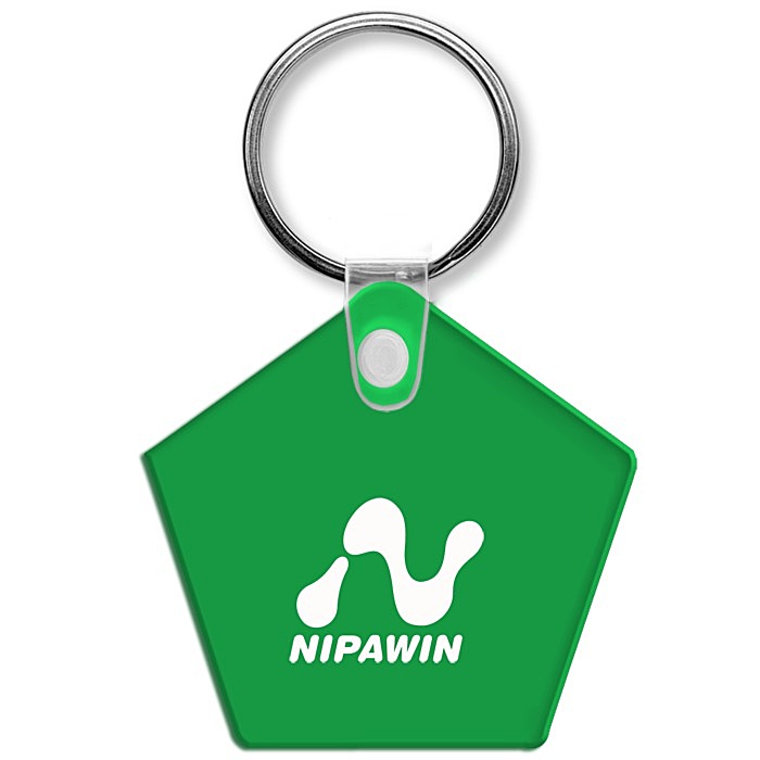 Custom Pentagon Soft Keychain - Translucent