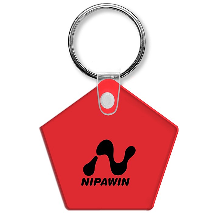 Custom Pentagon Soft Keychain - Translucent