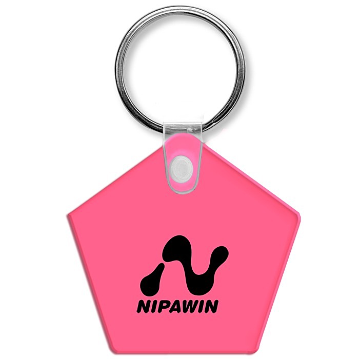 Custom Pentagon Soft Keychain - Translucent