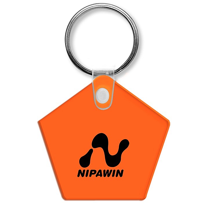 Custom Pentagon Soft Keychain - Translucent