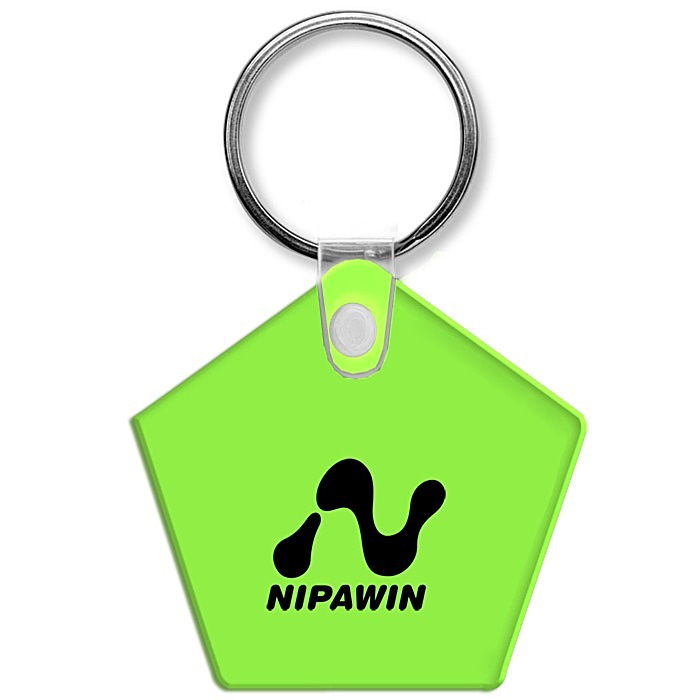 Custom Pentagon Soft Keychain - Translucent