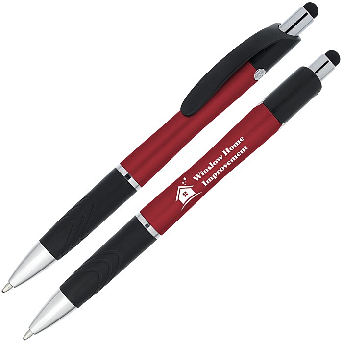 Custom Souvenir Emblem Stylus Pen - Metallic