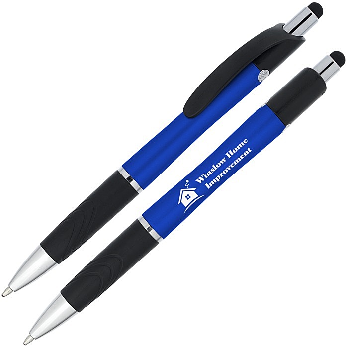 Custom Souvenir Emblem Stylus Pen - Metallic