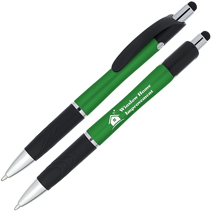 Custom Souvenir Emblem Stylus Pen - Metallic