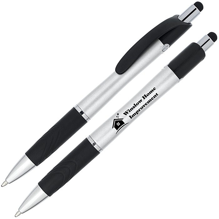 Custom Souvenir Emblem Stylus Pen - Metallic