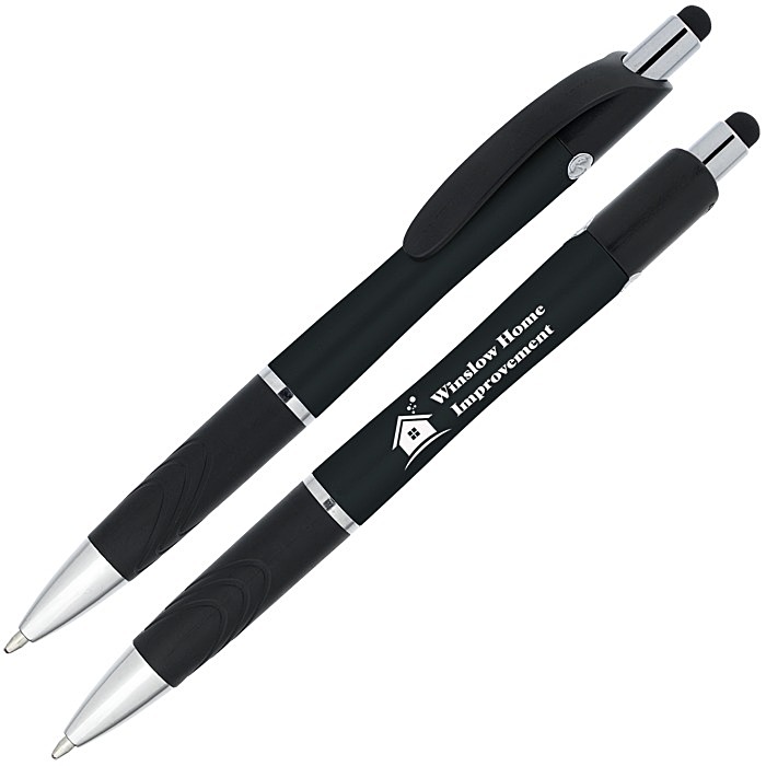 Custom Souvenir Emblem Stylus Pen - Metallic