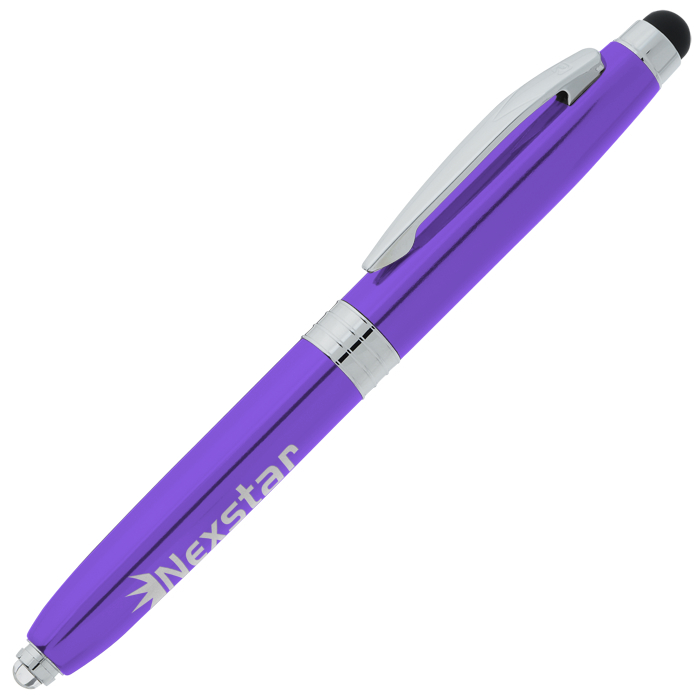 Custom Hugo Stylus Metal Pen with Flashlight