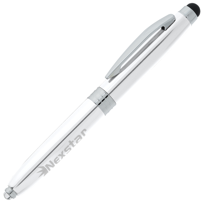 Custom Hugo Stylus Metal Pen with Flashlight