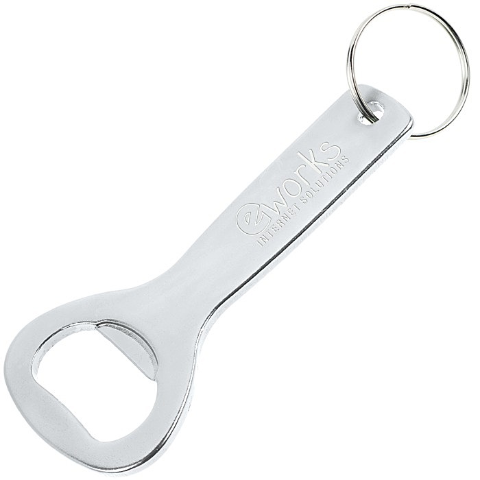 Custom Flat Top Bottle Opener Keychain