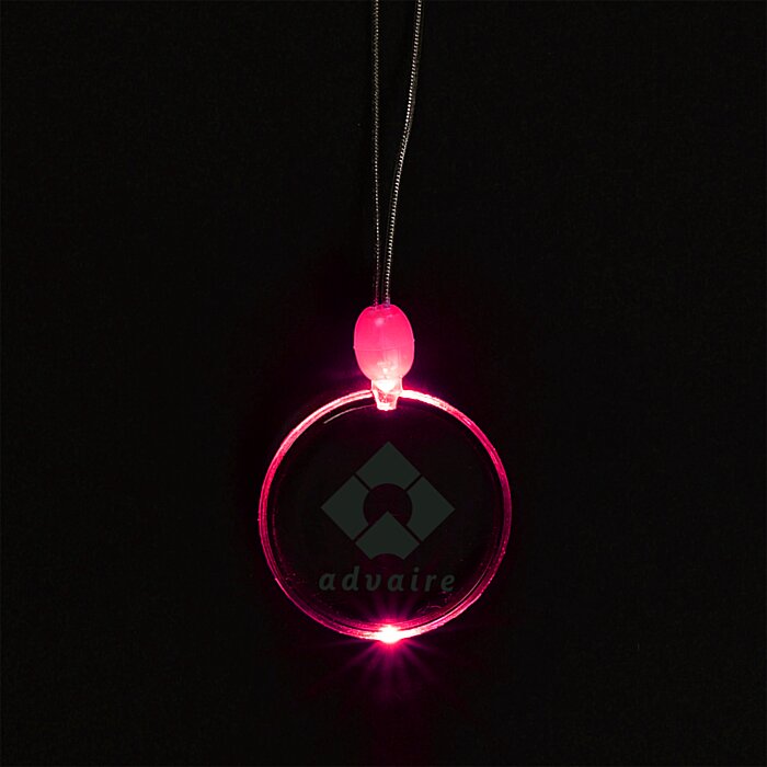 Custom Light-Up Pendant Necklace - Circle