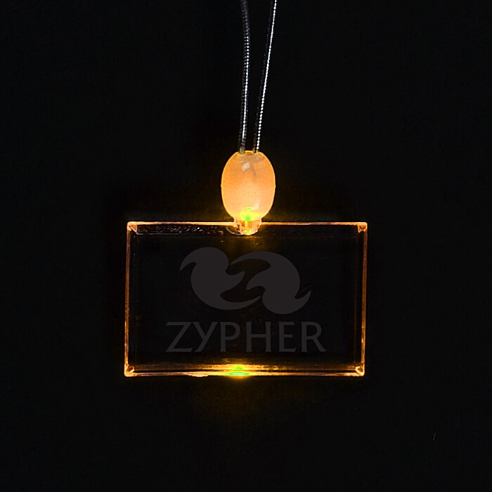 Custom Light-Up Pendant Necklace - Rectangle