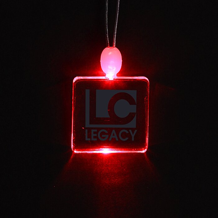 Custom Light-Up Pendant Necklace - Square