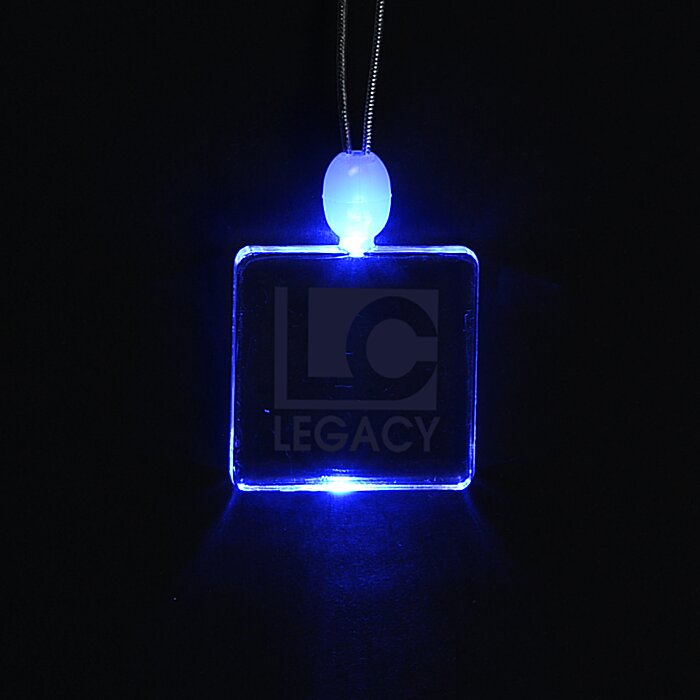 Custom Light-Up Pendant Necklace - Square