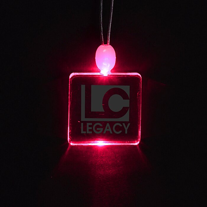 Custom Light-Up Pendant Necklace - Square