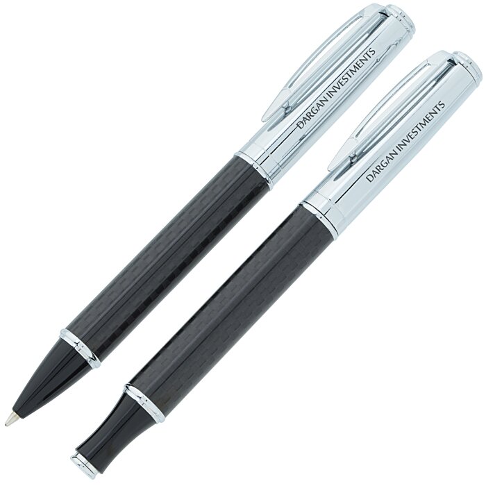 Custom Sutton Twist Metal Pen & Rollerball Pen Set