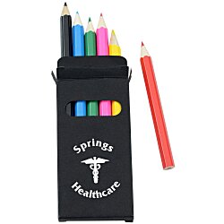 Custom Pencil Crayon Six Pack - Matte Black